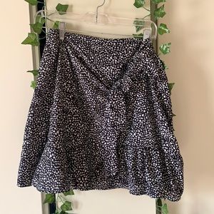 Black and White Wrap Dress